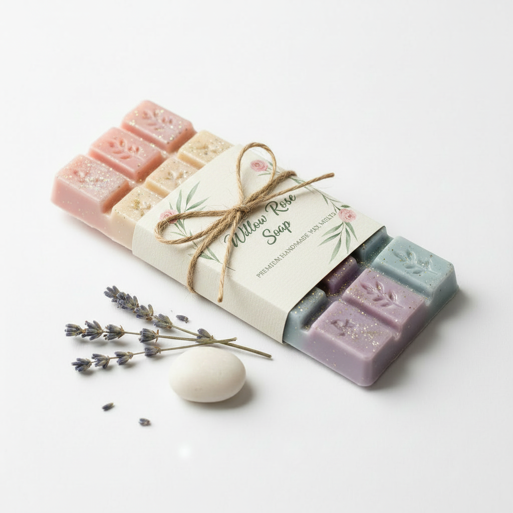 Willow Rose Soap 10-cell wax melt snap bar